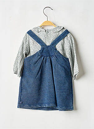 Ensemble robe imprimé fantaisie bleu SUCRE D'ORGE fille