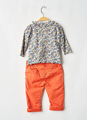 Ensemble pantalon maille fine orange SUCRE D'ORGE fille
