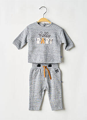 Ensemble pantalon maille fine gris SUCRE D'ORGE garçon