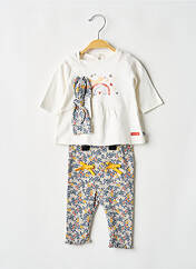 Ensemble pantalon blanc SUCRE D'ORGE fille seconde vue