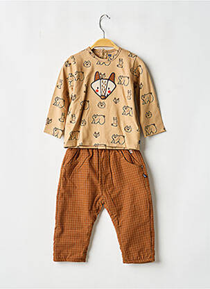 Ensemble pantalon marron SUCRE D'ORGE garçon