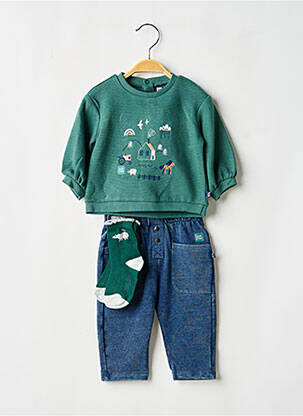 Ensemble pantalon vert SUCRE D'ORGE garçon