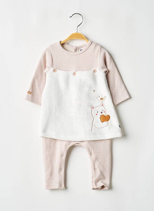Pyjama fermeture pressionnée rose SUCRE D'ORGE fille