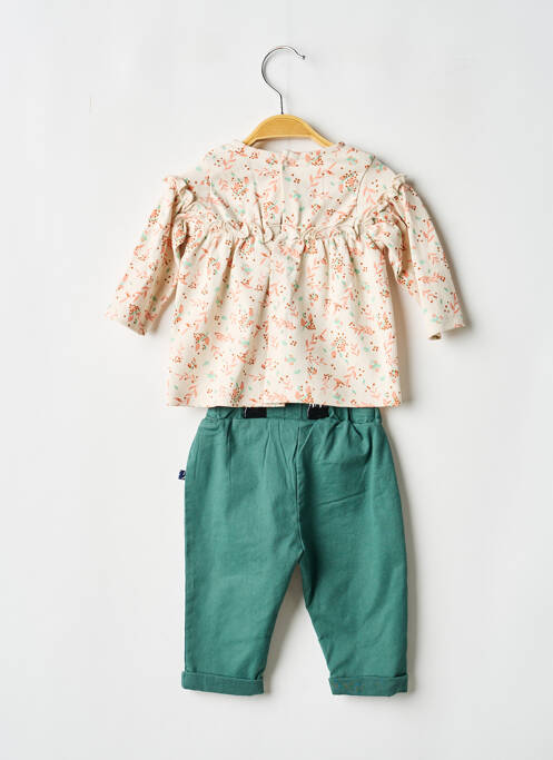 Ensemble pantalon type de haut t-shirt beige SUCRE D'ORGE fille