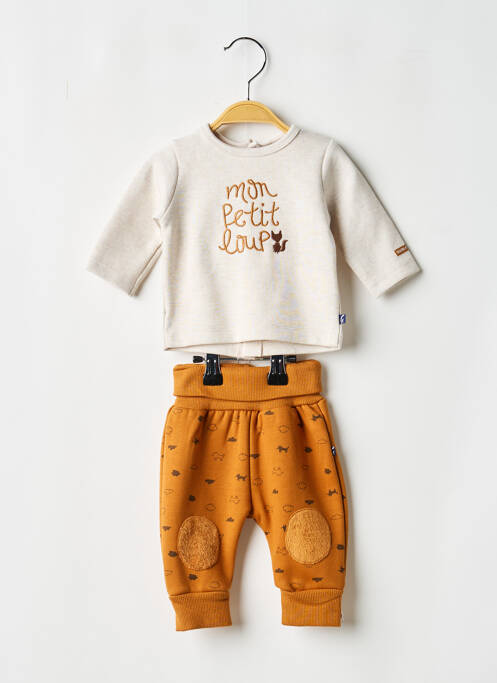 Ensemble pantalon maille fine beige SUCRE D'ORGE garcon