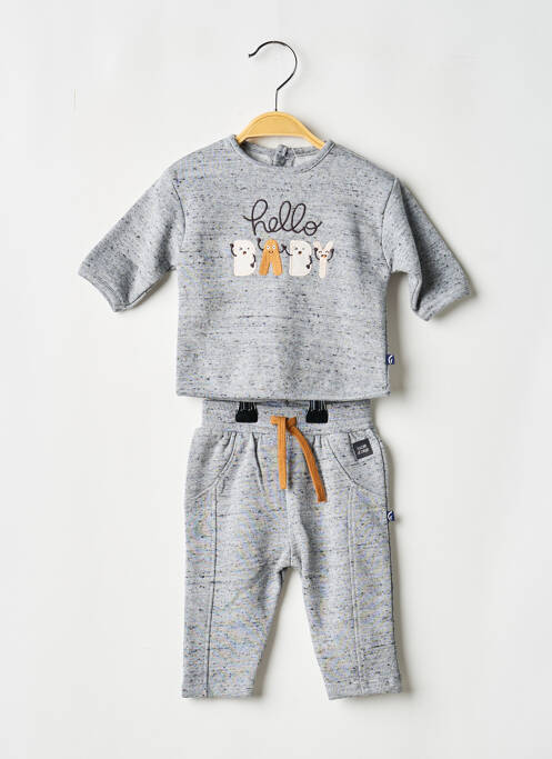 Ensemble pantalon maille fine gris SUCRE D'ORGE garcon