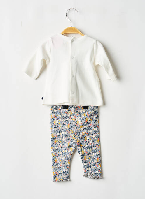 Ensemble pantalon blanc SUCRE D'ORGE fille