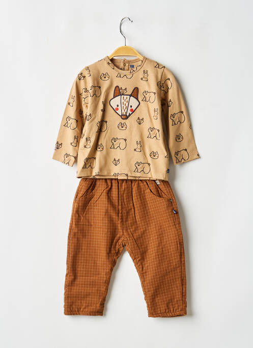 Ensemble pantalon marron SUCRE D'ORGE garçon