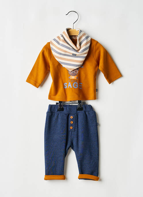 Ensemble pantalon orange SUCRE D'ORGE garçon