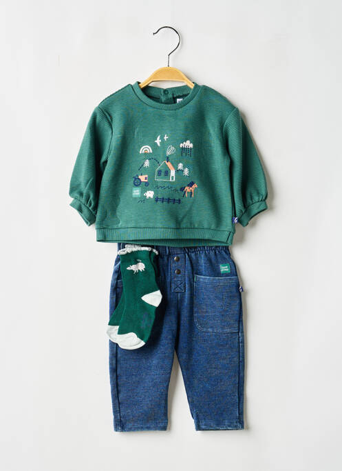 Ensemble pantalon vert SUCRE D'ORGE garçon