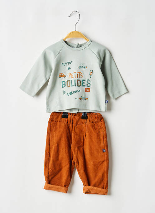 Ensemble pantalon vert SUCRE D'ORGE garçon