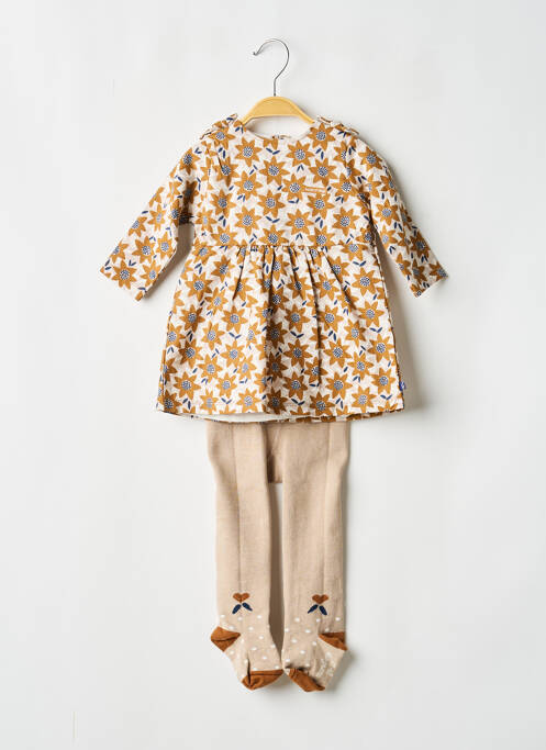 Robe courte marron SUCRE D'ORGE fille