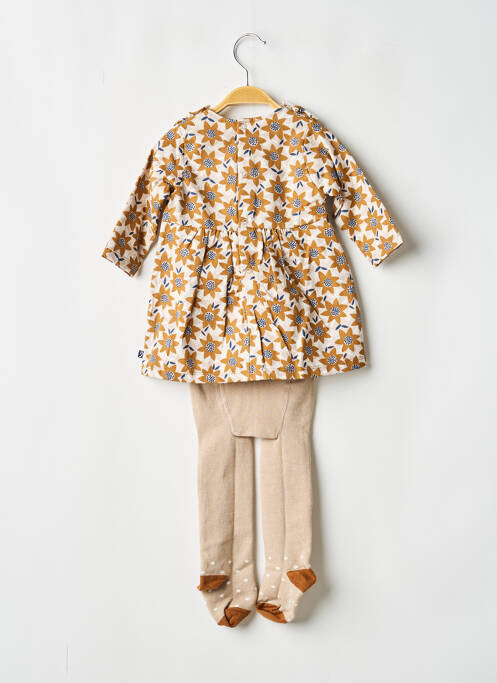 Robe courte marron SUCRE D'ORGE fille