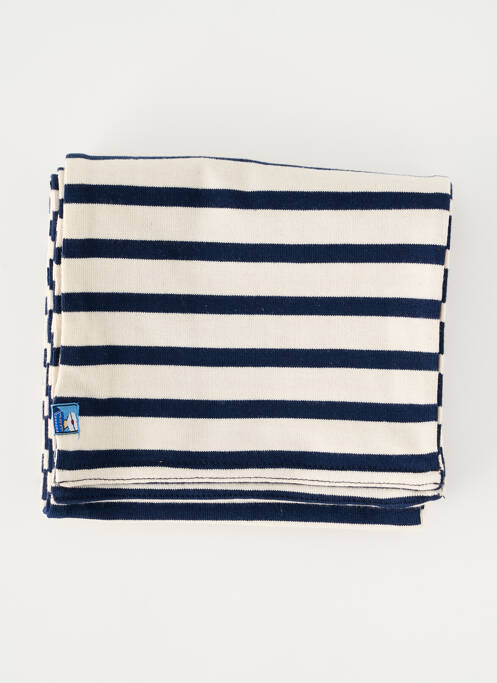 Echarpe imprimé rayures bleu MOUSQUETON enfant