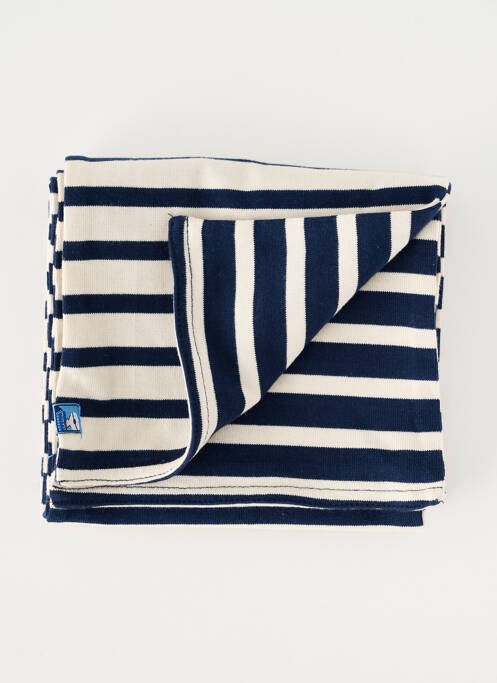 Echarpe imprimé rayures bleu MOUSQUETON enfant