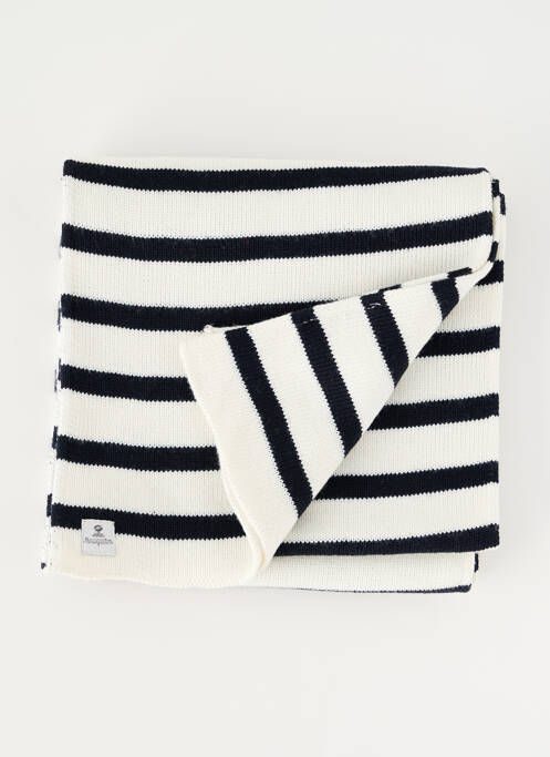 Echarpe imprimé rayures blanc MOUSQUETON homme