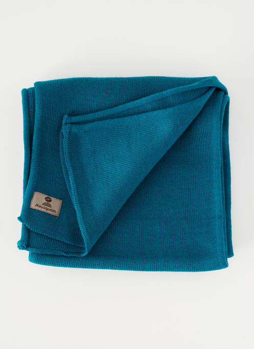 Echarpe maille fine bleu MOUSQUETON homme