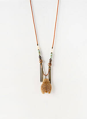 Collier ornement pierre marron NATURE BIJOUX femme