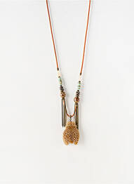 Collier ornement pierre marron NATURE BIJOUX femme