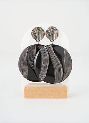 Boucles d’oreilles noir LA TRIBU RIGAUX femme