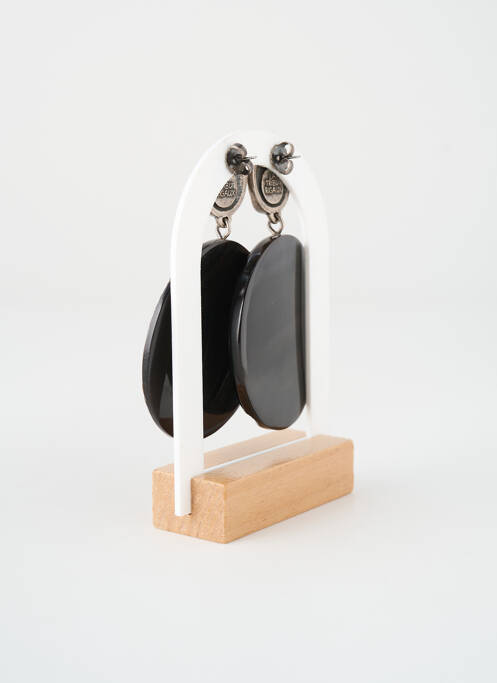 Boucles d’oreilles noir LA TRIBU RIGAUX femme