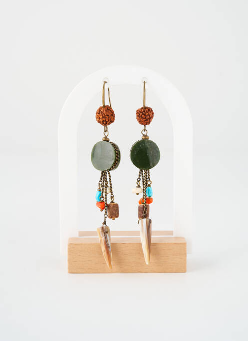 Boucles d’oreilles orange NATURE BIJOUX femme