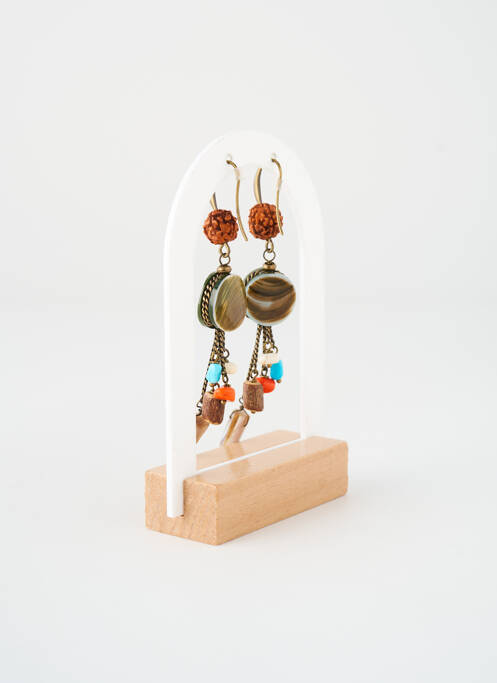 Boucles d’oreilles orange NATURE BIJOUX femme