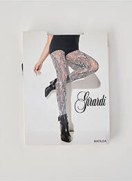 Collants imprimé fantaisie noir GIRARDI femme