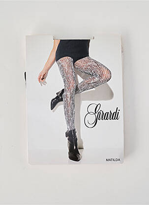 Collants imprimé fantaisie noir GIRARDI femme