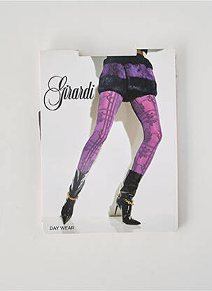 Collants imprimé fantaisie gris GIRARDI femme