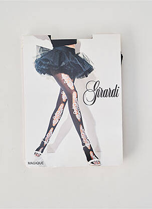 Collants imprimé fantaisie noir GIRARDI femme