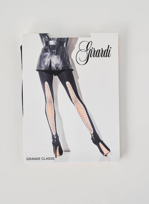 Collants imprimé fantaisie noir GIRARDI femme