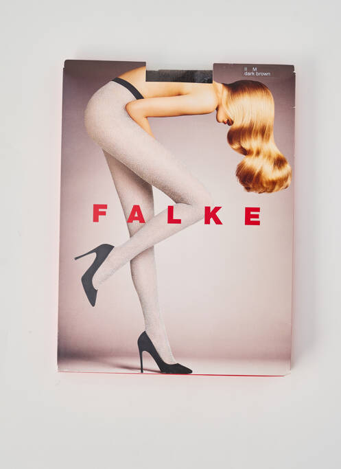 Collants imprimé fantaisie marron FALKE femme