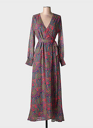 Robe longue manches longues manches longues bleu LA FIANCÉE femme