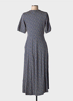 Robe longue imprimé fantaisie manches courtes bleu WHITE STUFF femme