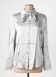 Chemisier coupe fluide manches longues argent SURKANA femme