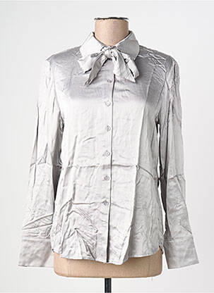 Chemisier coupe fluide manches longues argent SURKANA femme