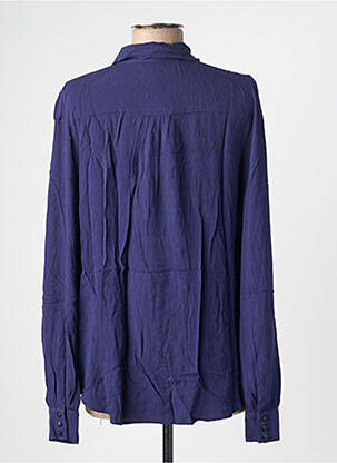 Chemisier tissage crêpe manches longues bleu KING LOUIE femme