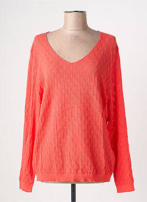 Pull col v manches longues rouge LA FIANCÉE femme