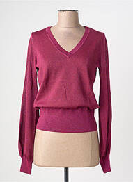 Pull col v manches longues violet KING LOUIE femme