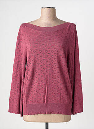 Pull col bateau manches longues rose KING LOUIE femme