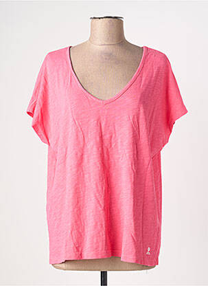 T-shirt coupe droite manches courtes rose MOUSQUETON femme