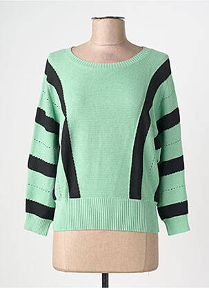 Pull stretch manches 3/4 vert KING LOUIE femme