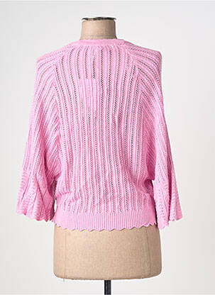 Gilet cache-cœur stretch rose BLUTSGESCHWISTER femme