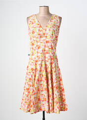 Robe mi-longue orange KALI YOG femme seconde vue