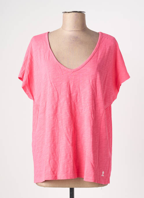 T-shirt coupe droite manches courtes rose MOUSQUETON femme