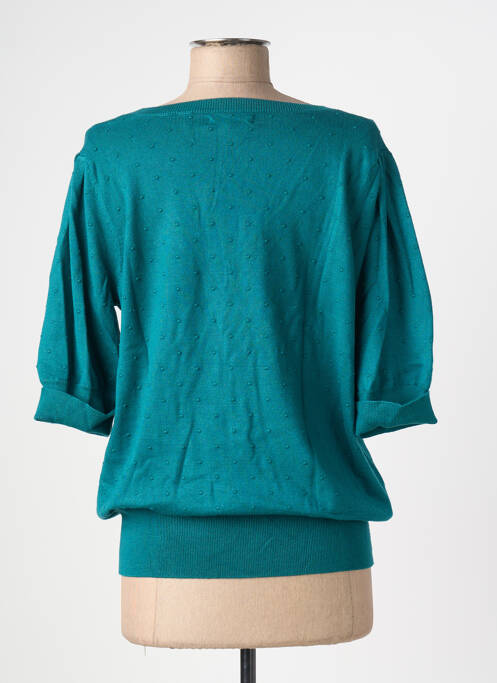 Pull col v manches courtes bleu KING LOUIE femme