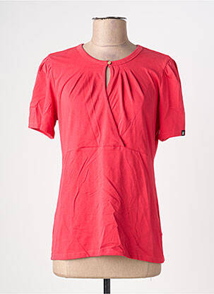 T-shirt stretch manches courtes rouge BLUTSGESCHWISTER femme