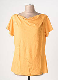T-shirt stretch manches courtes orange TRANQUILLO femme