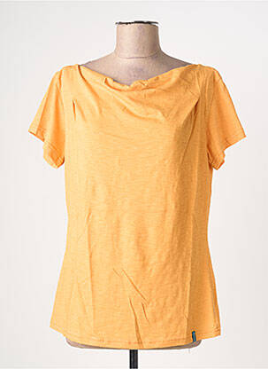 T-shirt stretch manches courtes orange TRANQUILLO femme